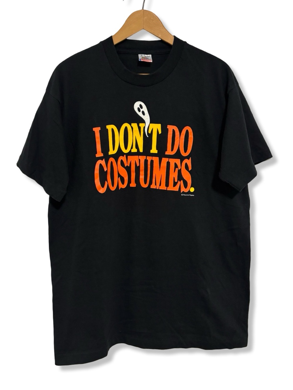 Vintage 90s “I Don't Do Costumes” Black Halloween Tee